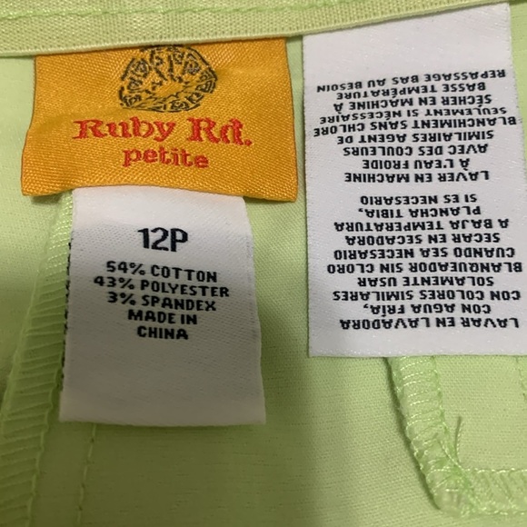 Women’s Ruby Rd. Sprout Ankle Pants Size 12P NEW WITH TAGS - Picture 7 of 7